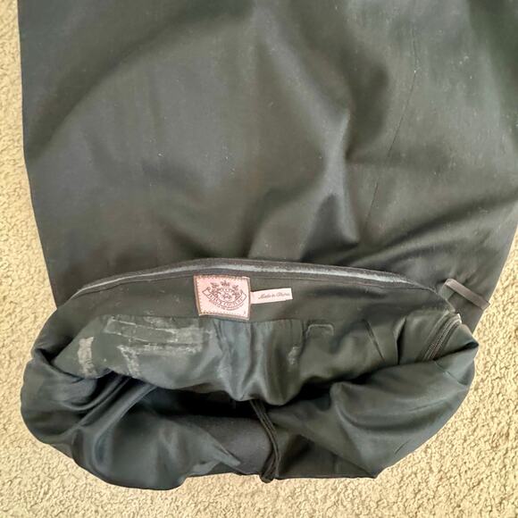 VTG Juicy Couture Strapless Formal Mini Dress Bow Corset Sz 2 Wool blend LBD - Picture 11 of 13